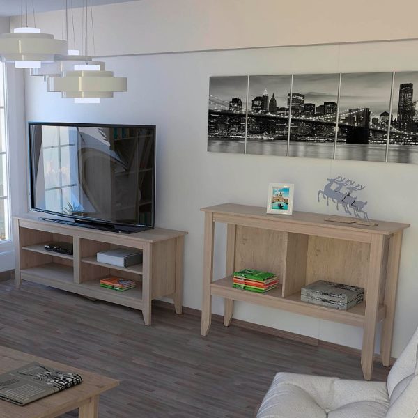 Combo: Rack Tv65 + Arrimo Essential - Rovere